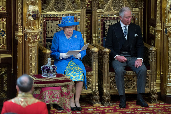 ▲▼英國女王伊麗莎白二世在國會發表傳統的開議演說。（圖／路透社）