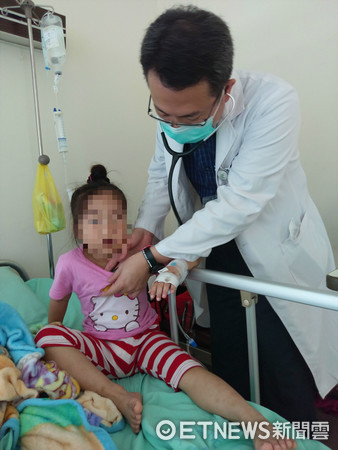 3歲童搭「流感列車」燒燒退退4天。（圖／豐原醫院提供）