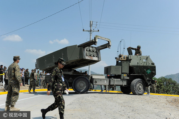 「海馬斯」高機動火箭砲系統HIMARS (High Mobility Advanced Rocket System)（圖／視覺中國CFP）