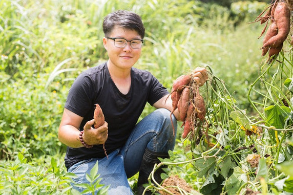 ▲去年榮獲百大青農的8年級生陳琬婷，在金山五湖里種植2甲地的各式農作物，因堅持不使用殺草劑和化學藥劑，還原農地最自然的樣貌。（圖／新北市動保處授權提供。）