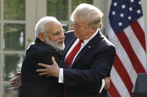 ▲▼印度總理莫迪（Narendra Modi）26日與美國總統川普舉行會談。（圖／路透社）