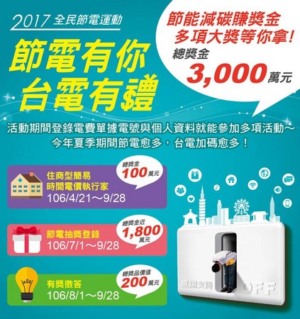 台電全民節電運動（圖／翻攝自台電官網）