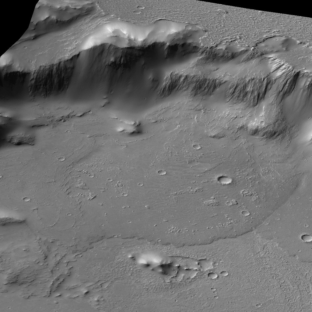 ▲▼火星出現「熔岩瀑布」。（圖／翻攝自NASA官網）