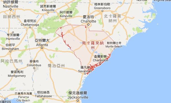 ▲▼南卡羅來納州。（圖／翻攝自googlemap）