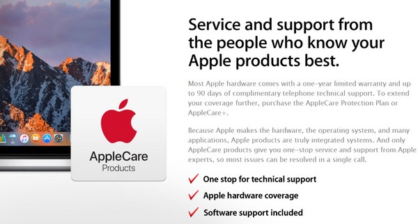 ▲保險局回函，請蘋果暫緩引進AppleCare+以免觸法。（圖／蘋果官網）