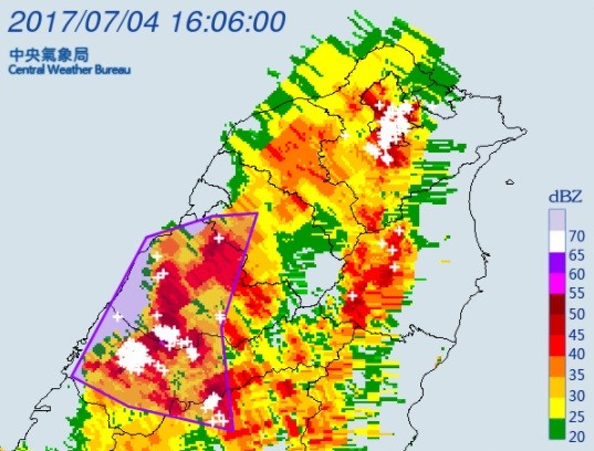 ▲大雷雨即時訊息。（圖／中央氣象局）