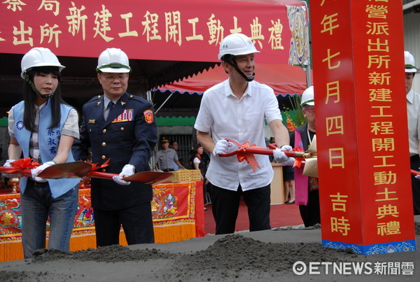 ▲新莊警分局福營派出所動土典禮，由新北市長朱立倫主持。（圖／記者林煒傑翻攝）