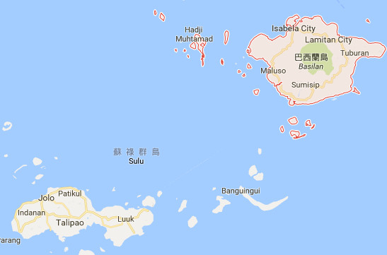 ▲巴西蘭島（Basilan Island），是蘇祿群島最北一島嶼，東北與棉蘭老島隔巴西蘭海峽相望，面積1248平方公里。該島屬棉蘭老穆斯林自治區巴西蘭省管轄，巴西蘭省首府伊莎貝拉市即位於該島。。（圖／翻攝自Google Map）