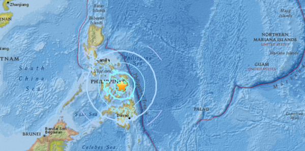▲菲律賓發生規模6.9強震。（圖／翻攝自USGS）