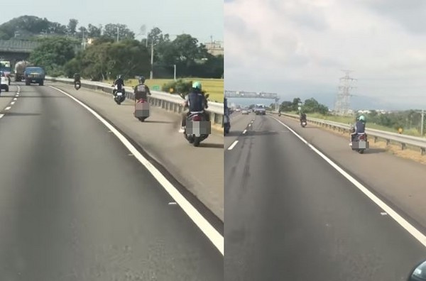 ▲高中生放暑假騎車載妹　集體國道狂飆（圖／翻攝自爆料公社）