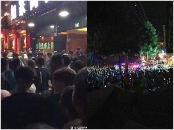男星鄭拓疆被爆毆打臨演，群演深夜包圍飯店。（圖／翻攝自微博）