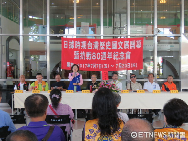 ▲台南市議會大廳，舉辦『反殖民與台灣光復歷史圖文展』。（圖／市議會提供）