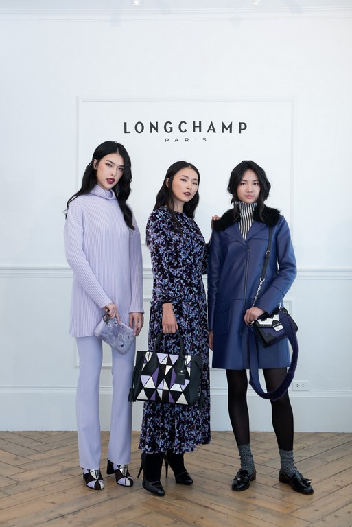 ▲金禧、王思偉、陳詠芯現身LONGCHAMP秋冬發表。（圖／LONGCHAMP提供）