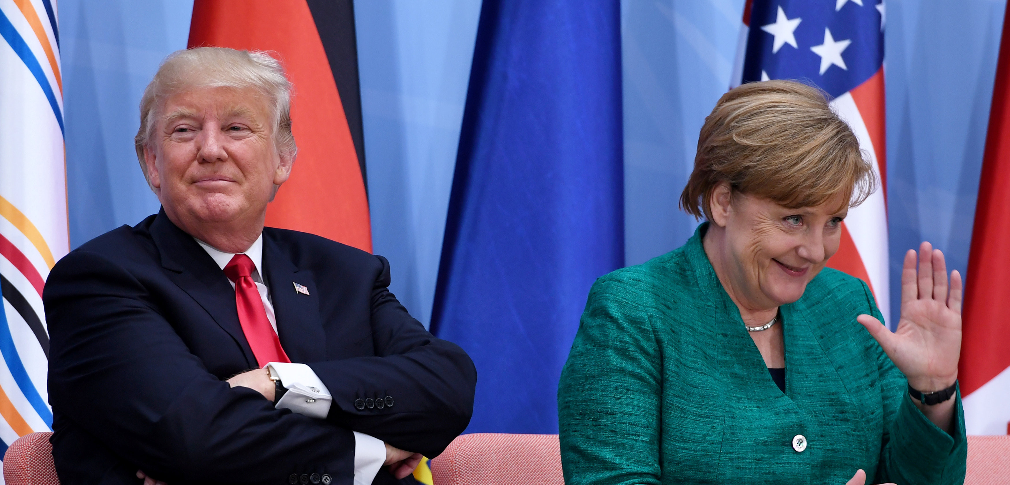 ▲美國總統川普（Donald Trump）、德國總理梅克爾（Angela Merkel）。（圖／路透社）