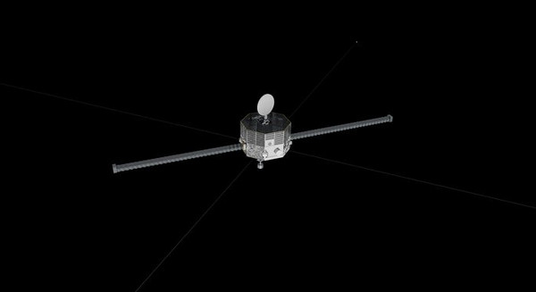 ▲▼「貝皮可倫坡號(BepiColombo)」水星探測計畫中的「水星磁層軌道器（Mercury Magnetospheric Orbiter，簡稱MMO）」模型。（圖／翻攝自BepiColombo推特）