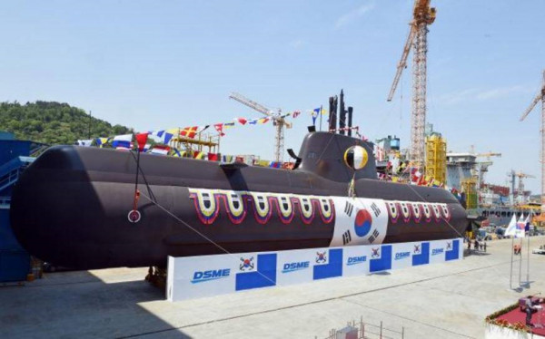 南韓在2015年5月正式下水的214級潛艇「柳寬順號」。（圖／翻攝自南韓海軍官網）