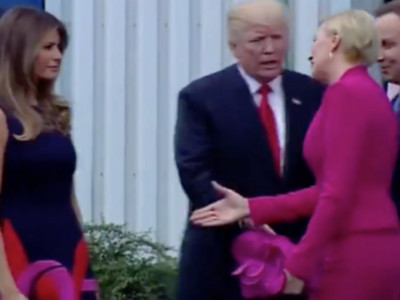 川普想跟「波蘭第一夫人」握手…糗被拒絕