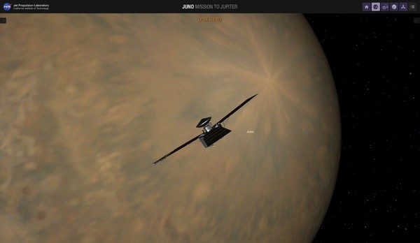 ▲▼無人太空船「朱諾號」（Juno）飛越木星上的巨形風暴「大紅斑」。（圖／翻攝自NASA推特）