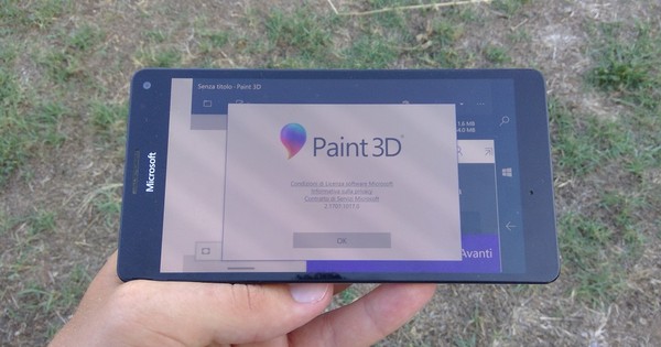 ▲《Paints 3D》手機版本繪圖編輯頁面。 （圖／翻攝自 Aggiornamenti Lumia）