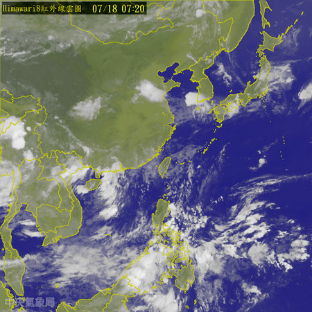 南海及菲律賓東方海面熱帶擾動，吳德榮認為有機會形成颱風。（圖／中央氣象局）