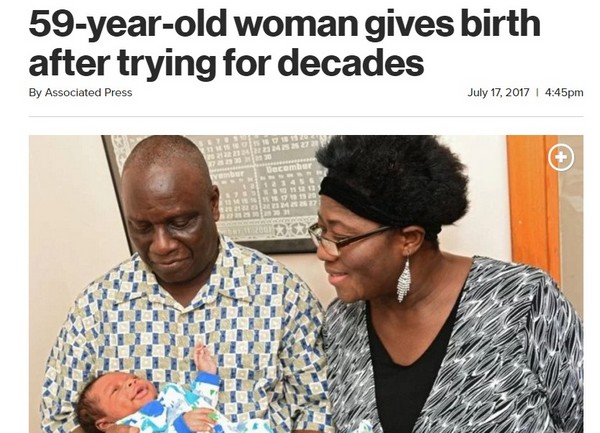 做人拚了40年！　59歲老婦終於生下兒子。（圖／翻攝自美國《紐約郵報》）