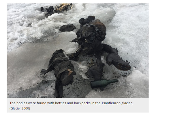 ▲瑞士夫婦失蹤75年，遺體近日在冰川裡被人發現。（圖／翻攝自swissinfo.ch）