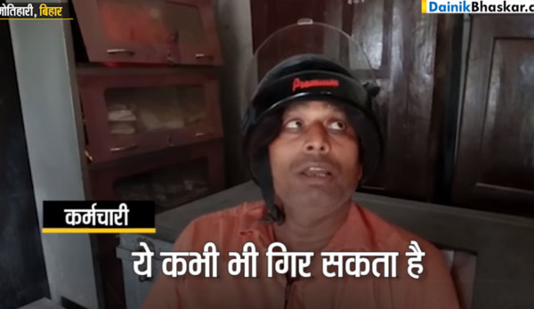 ▲印度政府員工上班要戴「安全帽」。（圖／翻攝自bhaskar網站）
