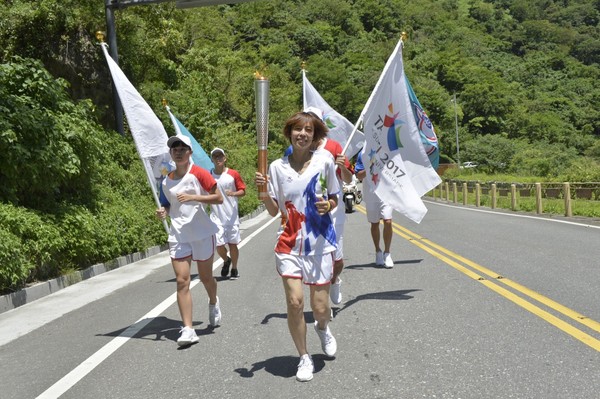 ▲世大運聖火傳遞花蓮 。（圖／世大運提供）