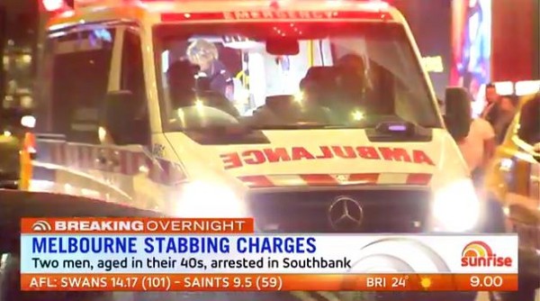 ▲▼ 墨爾本皇冠賭場發生砍人事件。（圖／翻攝自推特／Sunrise）
