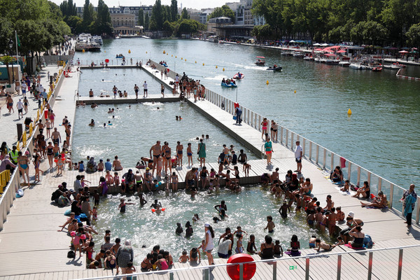 ▲▼巴黎運河開放游泳。（圖／路透社）