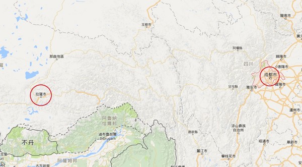 ▲▼川藏鐵路。（圖／翻攝自google map）