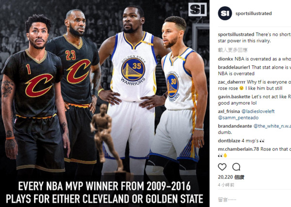 ▲勇士騎士陣中總共有8年的MVP得主。（圖／翻攝自Instagram／sportsillustrated）