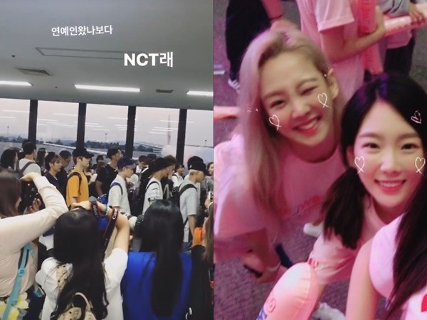 ▲▼ 粉絲只顧拍NCT　少女時代從身後走過嘆「沒人認出」！。（圖／翻攝自太妍、孝淵IG）