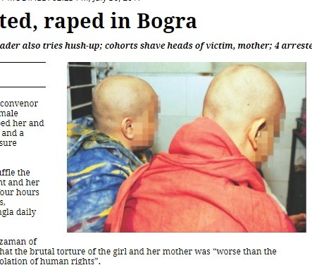 ▲孟加拉少女遭性侵還被剃光頭羞辱。（圖／翻攝自 thedailystar）