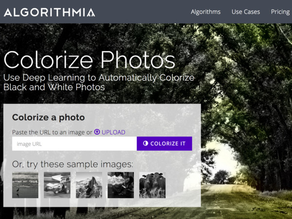 新工具 Algorithmia 藉AI技術，讓黑白照片重回彩色「人生」。（圖／翻攝自官網）