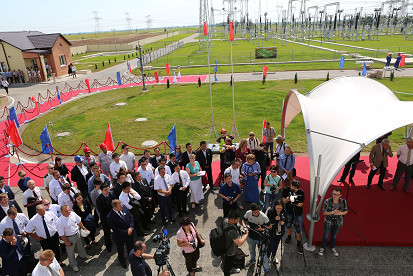 由中國公司總承包建設的白俄羅斯最大變電站7月31日正式竣工並交付白方運營，這標誌著變電站已為白在建核電站做好了變電準備。（圖／新華社）