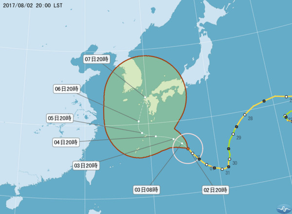 ▲▼NASA緊盯曝太空照！諾盧大眼=台北到苗栗　4天後巔峰登陸日本。（圖／翻攝NASA、中央氣象局）