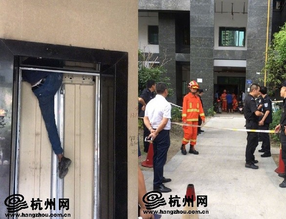 何姓工人維修電梯，慘遭活活夾死。（圖／翻攝自杭州網）