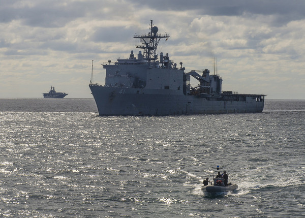 ▲▼美軍船塢登陸艦惠德比島號（Whidbey Island,LSD-41）。（圖／記者吳培瑜攝）