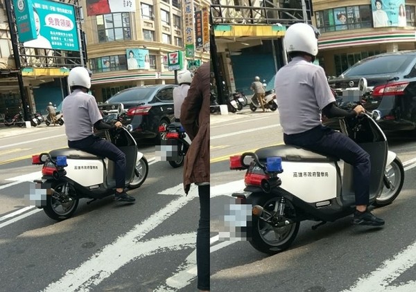 ▲目擊Gogoro警車上路　網友一片好評：也太Q了吧！（圖／翻攝自PTT高雄版）