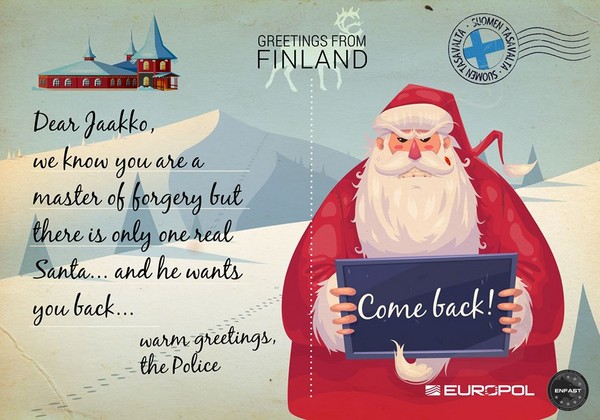 ▲▼歐洲警察組織製作可愛明信片，號召通緝犯回家。（圖／翻攝自Europol網站）
