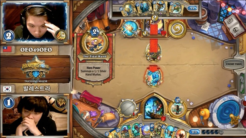 決戰冠亞軍！《爐石戰記》台灣選手御影殘風出線將再戰韓國（圖／翻攝台灣暴雪直播頻道）