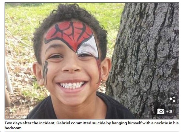 ▲年僅8歲的泰耶（Gabriel Taye）因不堪同學霸凌，在自家用領帶上吊自殺。（圖／翻攝自《每日郵報》）
