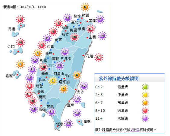 ▲台北高溫。（圖／中央氣象局）