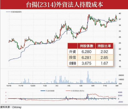 ▲台揚外資法人持股成本▼             。（圖／記者理財周刊攝）