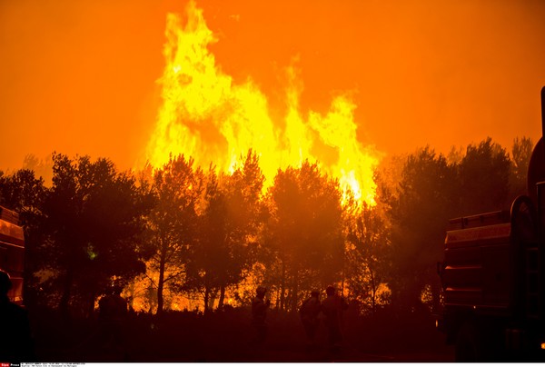 ▲法國南部沿海的隆河河口省（Bouches-du-Rhône）今年7月疑似遭人縱火，火勢延燒7000公頃。（圖／達志影像／美聯社）