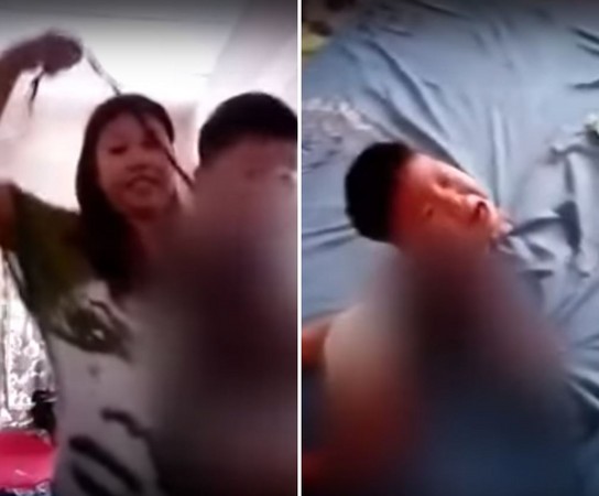 ▲▼泰國曼谷一名28歲的年輕媽媽，因丈夫不接她電話，便拿起繩子掐住兒子脖子。（圖／翻攝自YouTube／ข่าวเจาะลึก ทันเหตุการณ์）