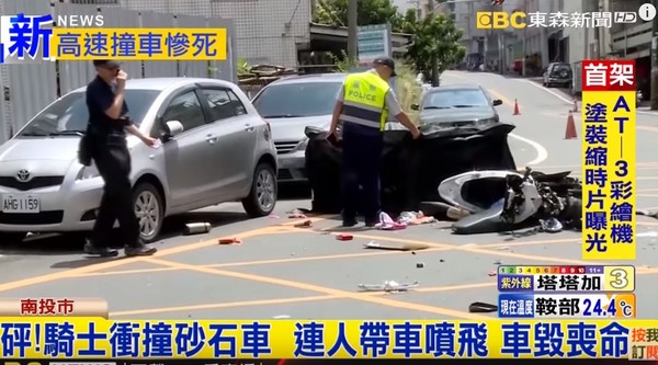 ▲▼南投東山路老翁騎車撞砂石車身亡。（圖／翻攝Google Map）