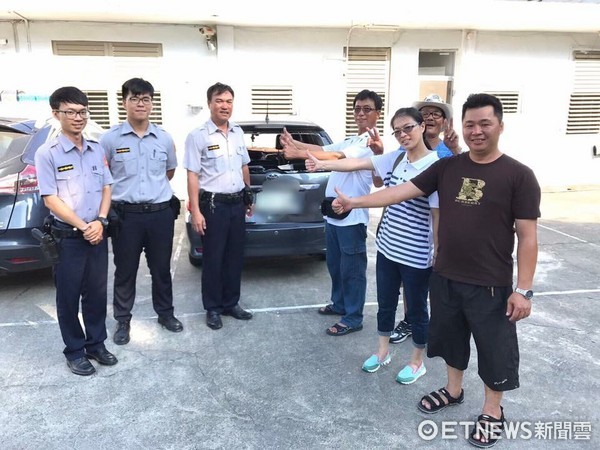 ‪台東東河分駐所警員犧牲休息時間，沿路調閱監視器，‬終於查獲肇逃車主，民眾也在臉書上大讚超用心。（圖／台東縣警察局提供）