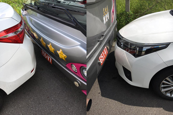 ▲▼轎車慘被遊覽車包抄封鎖！　司機嗆：有本事報警啊。（圖／翻攝自臉書／社團「聯結車 大貨車 大客車 拉拉隊 運輸業 照片影片資訊分享團」）